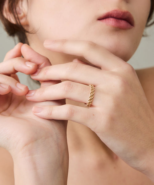 K18 ロープ チェーン リング|ジュエリー|PIMENTÉ-ピモンテオンラインストア