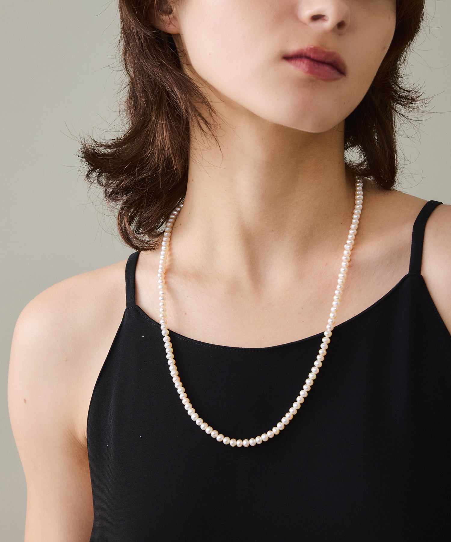 60cm 4mmパール ネックレス