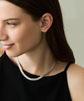 SV925 40cm スネーク Wチェーン ネックレス