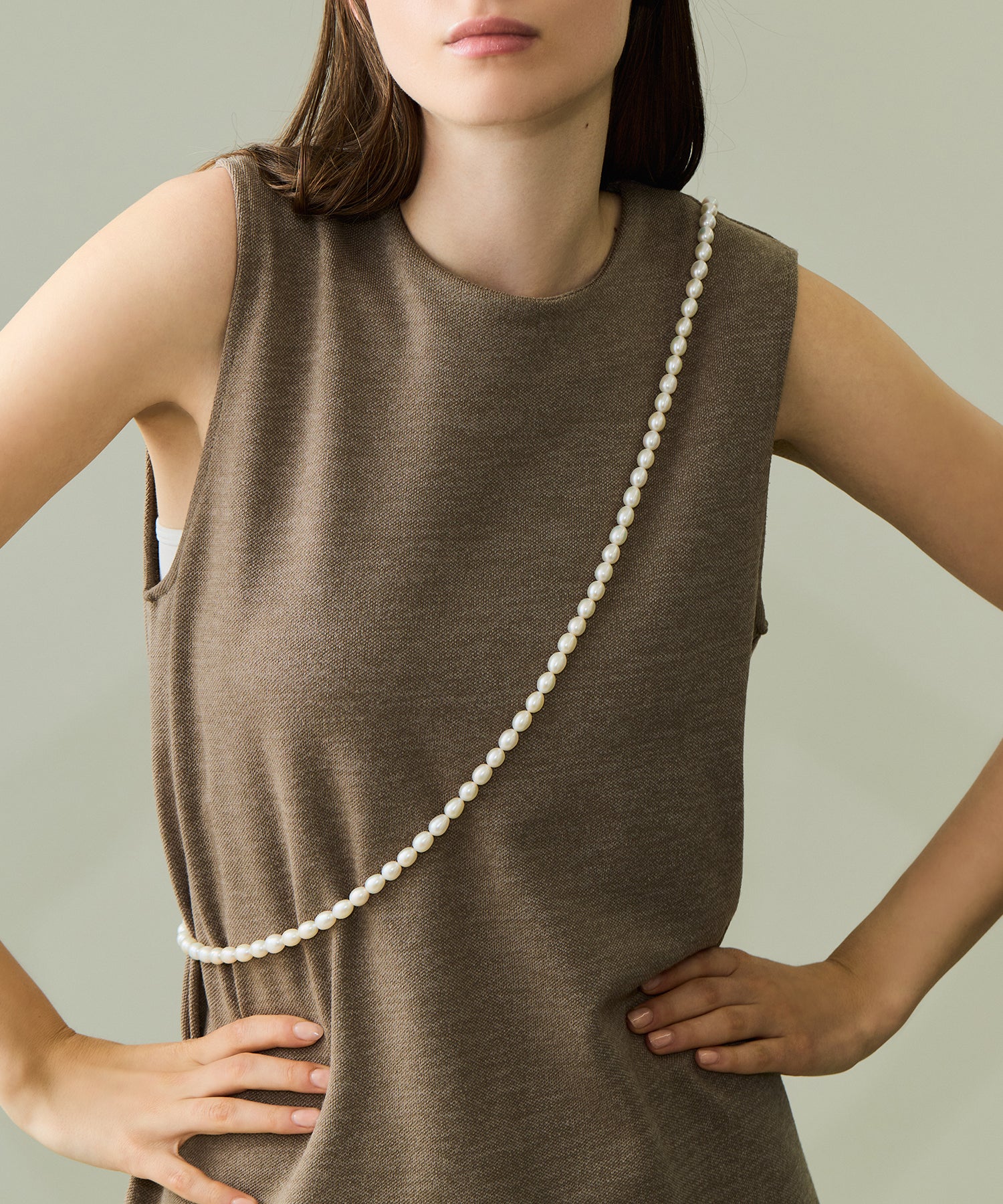 115cm パール ロング ネックレス NEW