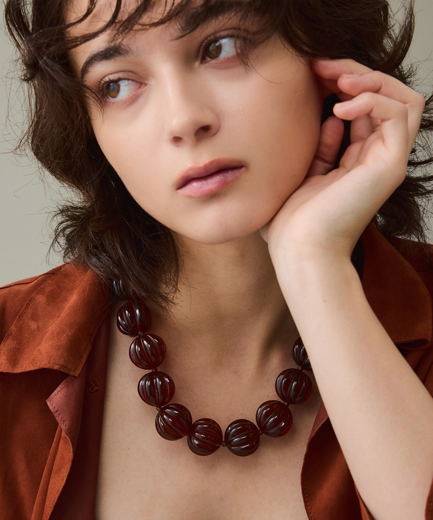 ボール ビーズ ネックレス