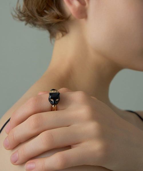 美品！Polina パンサーモチーフバングル黒 パンサー バングル L | JEWERLY | ピモンテオンラインストア