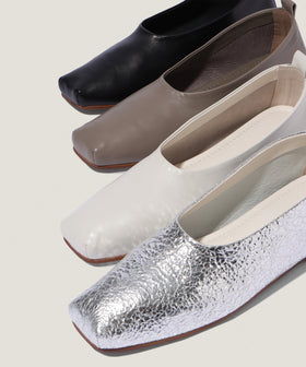 スクエア フラット シューズ