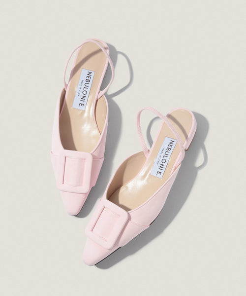 バックル スリングバック フラットシューズ ピンク|SHOES|PIMENTÉ-ピ