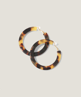 ベッコウ フープ イヤリング M