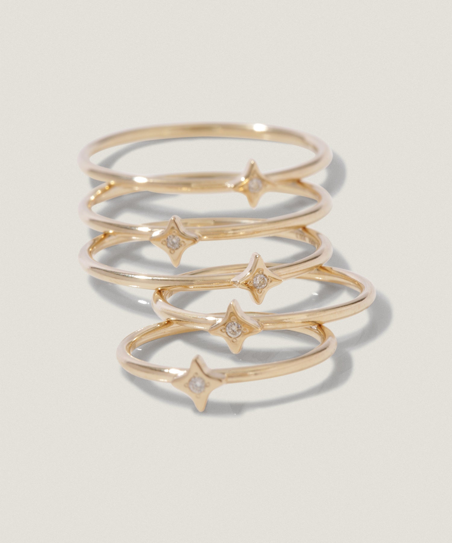 K10 ダイヤモンド 星 リング