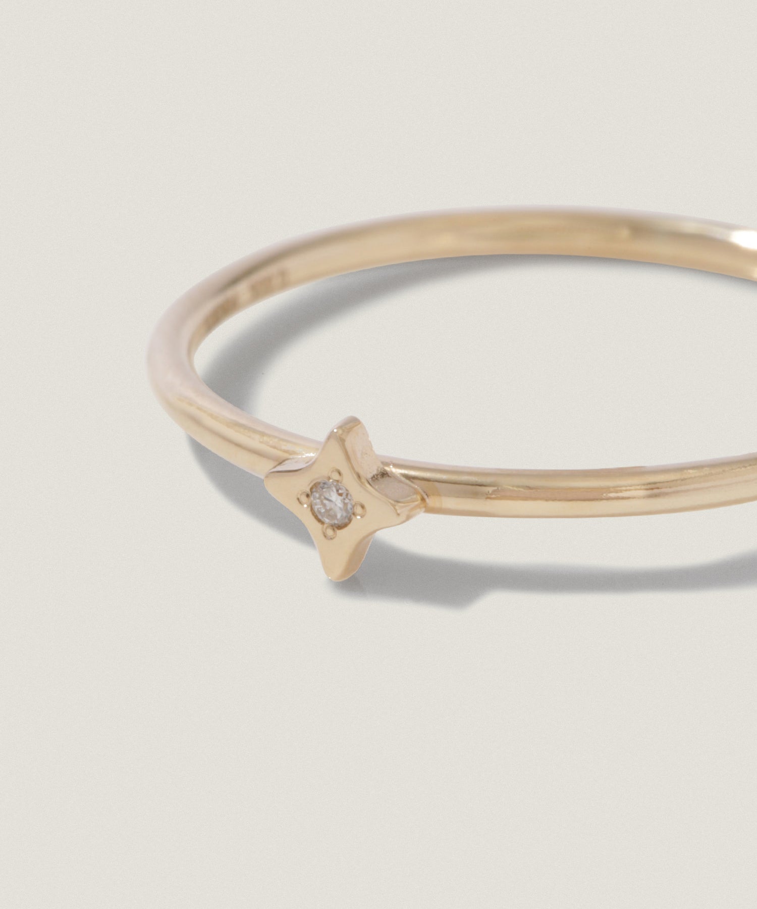 K10 ダイヤモンド 星 リング