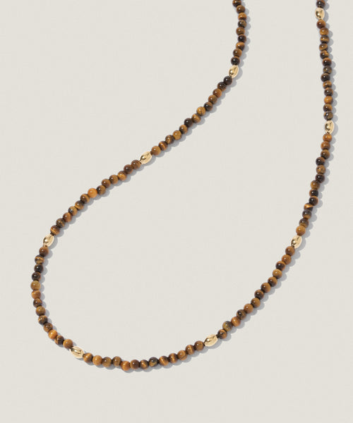 80cm タイガーアイ ビーズ ネックレス|ジュエリー|PIMENTÉ-ピ