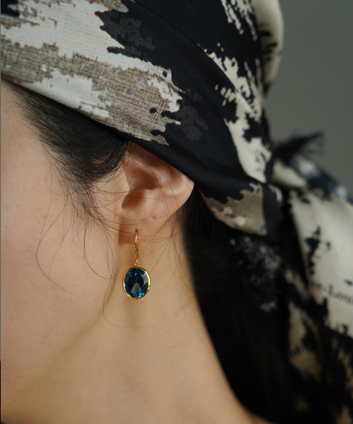 マツ　La mascotte 10K ロンドンブルートパーズ ピアス K10YG ピアス ロンドンブルートパーズ（037644） ｜ women