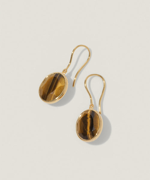タイガーアイ ベゼル ピアス|ジュエリー|PIMENTÉ-ピモンテオンラインストア