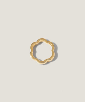 フラワー ライン リング L ゴールド