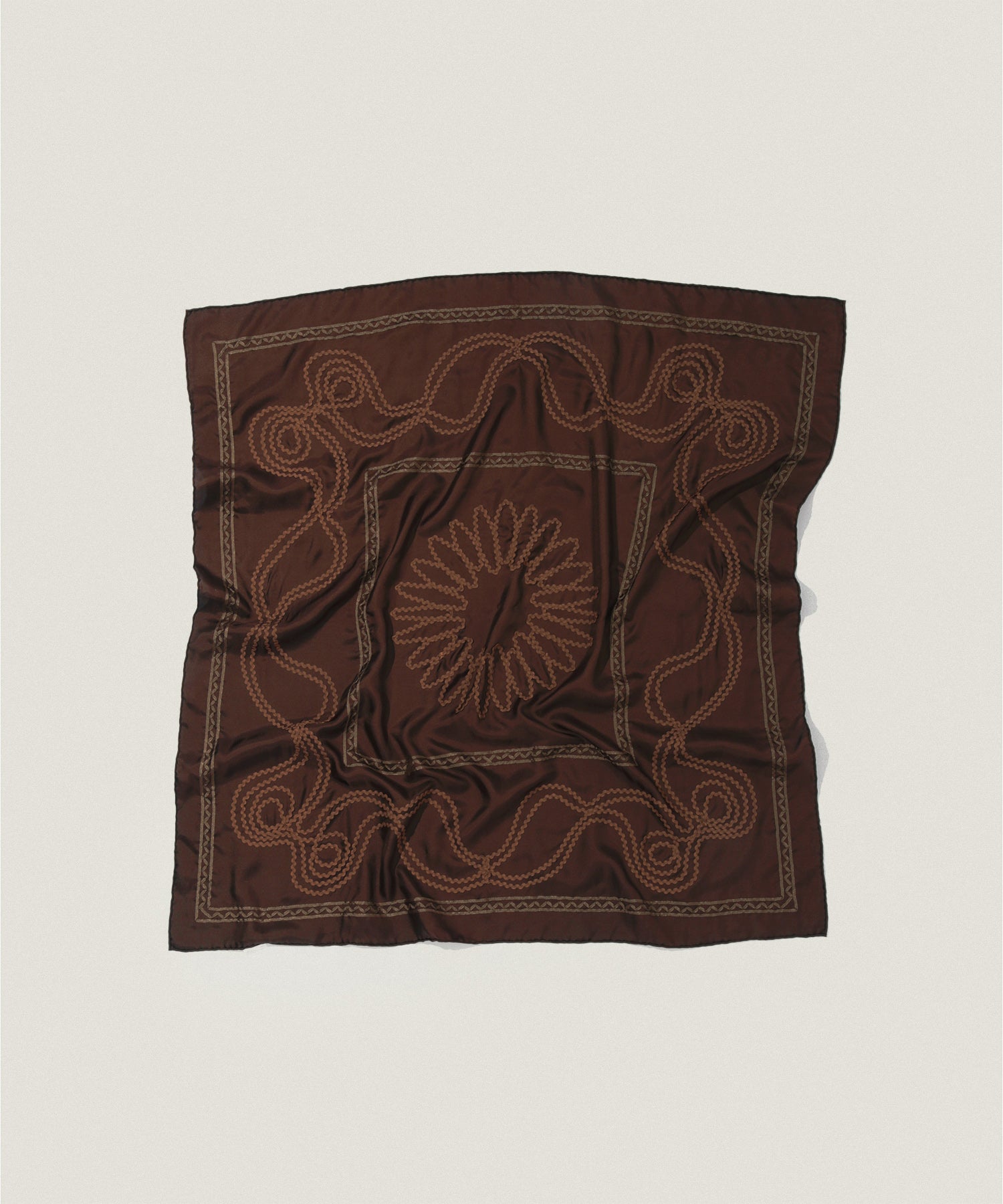 90cm テープ エンブロイダリー ペイズリー スカーフ