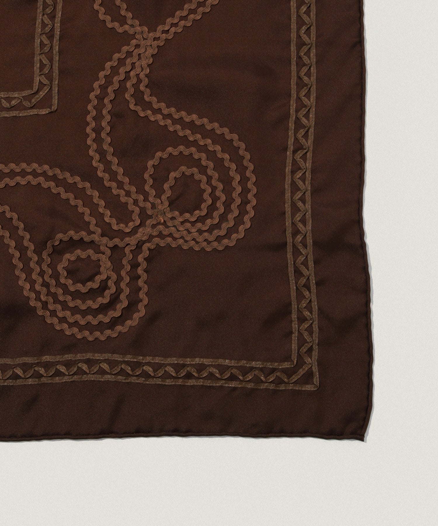 90cm テープ エンブロイダリー ペイズリー スカーフ