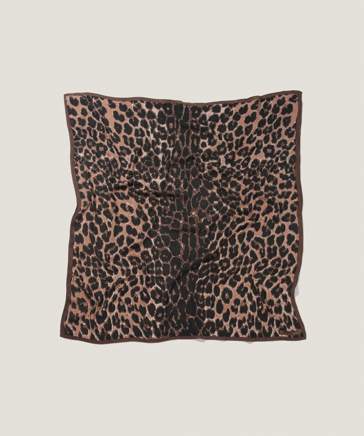 120cmウール シルク レオパード ストール