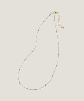 51cm ブルー ポイント チェーン ネックレス