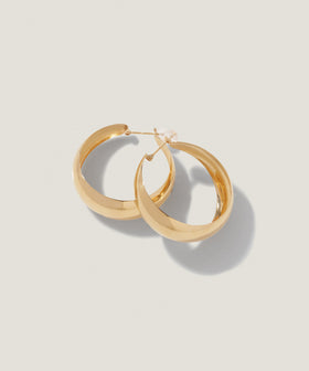 ワイド フープ ピアス L