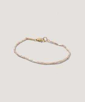 アフリカンパーツ ブラス ビーズ ブレスレット シルバー