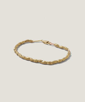 アフリカンパーツ ブラス ビーズ ブレスレット ゴールド