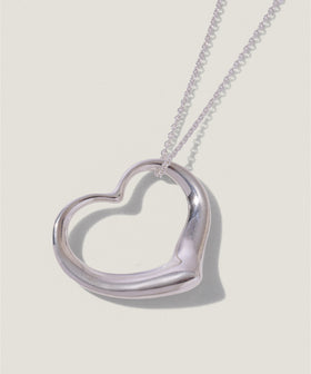 【オンラインストア限定】SV925オープンハート ネックレス  L _148