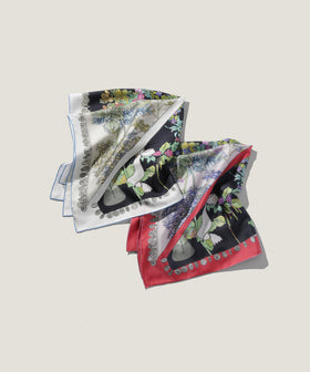 68cm シルク スカーフ Botany Gilt