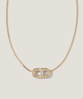 DIOR CDロゴ ラインストーン ネックレス