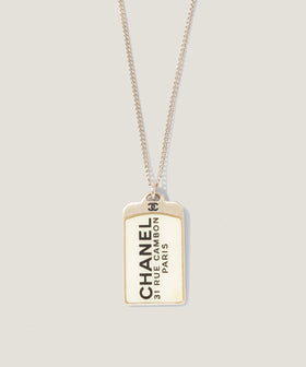 CHANEL カンボン プレート ネックレス ボックス付き